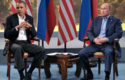Владимир Путин призвал Барака Обаму использовать все возможности для недопущения кровопролития на Украине