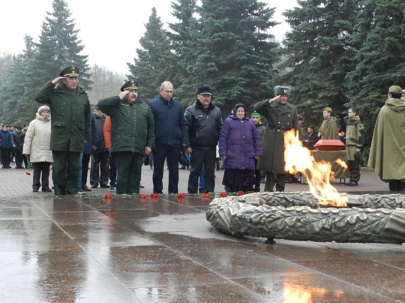 Церемония передачи родным останков погибшего красноармейца прошла в уфимском Парке Победы