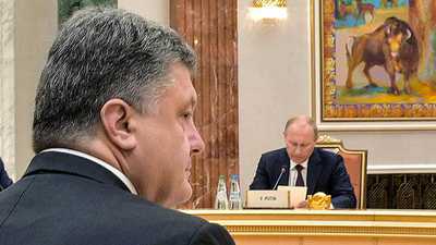 Владимир Путин и Петр Порошенко договорились о постоянном прекращении огня в Донбассе